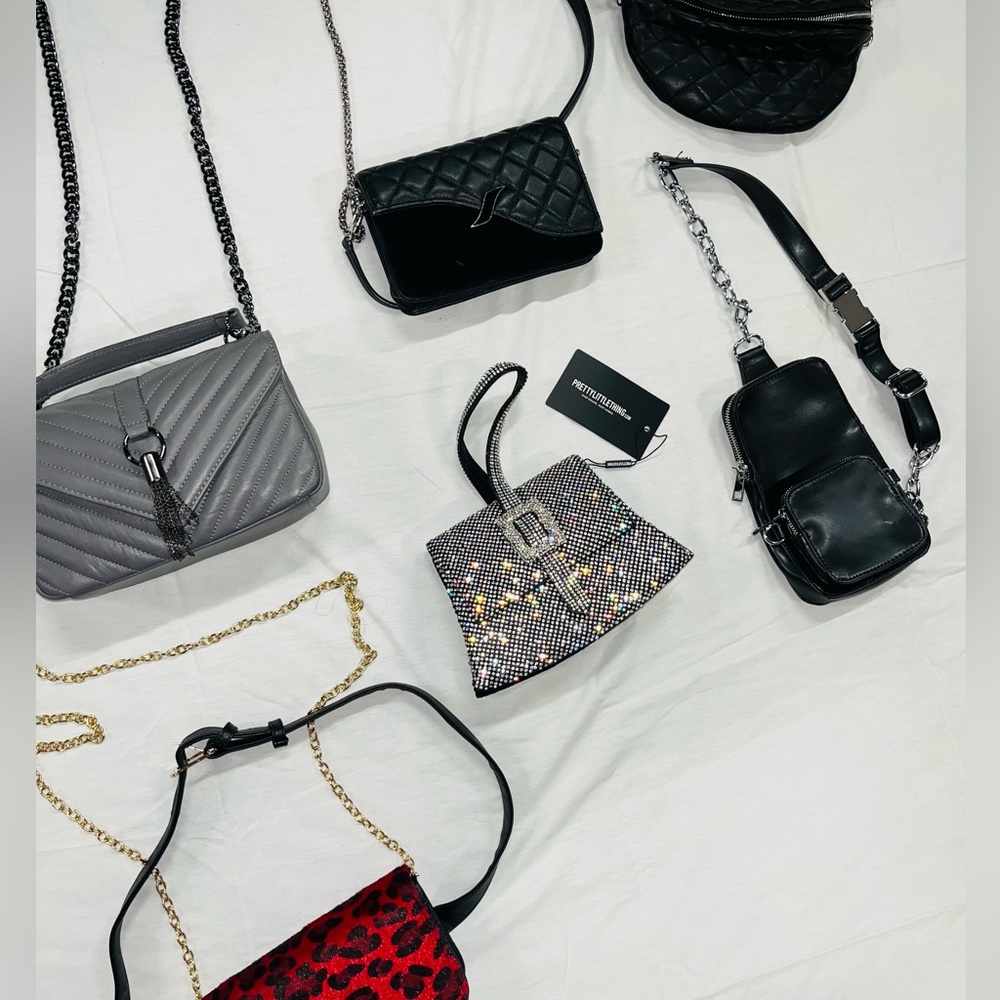 ❤️6 PURSES/BAGS NEVER WORN & READY. Pretty Little Thing, S Team, Dolls Kill, etc